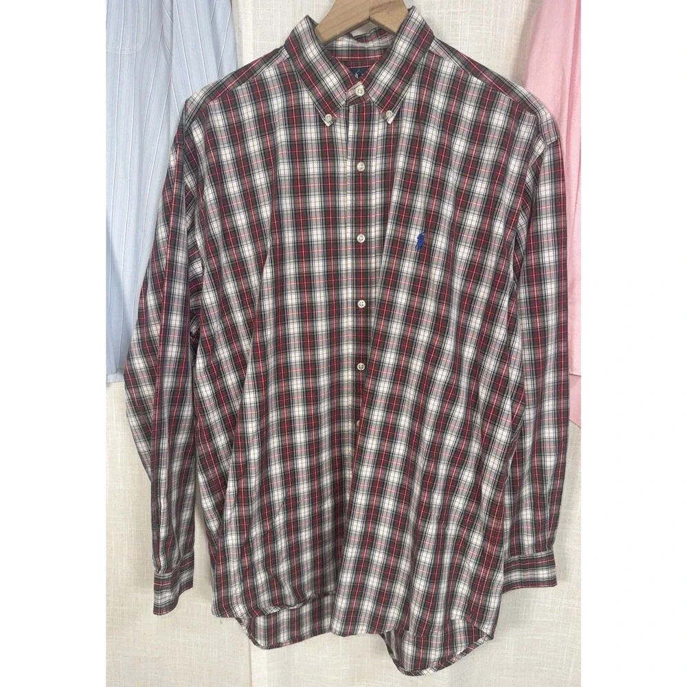 Men's Sz L Ralph Lauren Long Sleeve Button Down Blake Shirts Pony Lot of 3